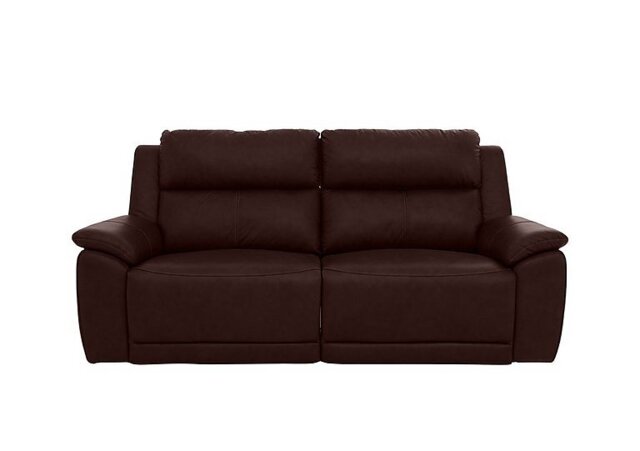 Utah 3 Seater Leather Power Recliner Sofa - Burgundy