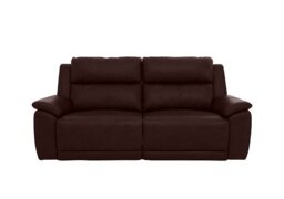 Utah 3 Seater Leather Power Recliner Sofa - Burgundy