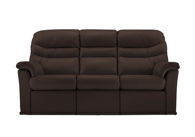 G Plan - Malvern 3 Cushion 3 Seater Leather Sofa with Manual Recliner - Capri Chocolate