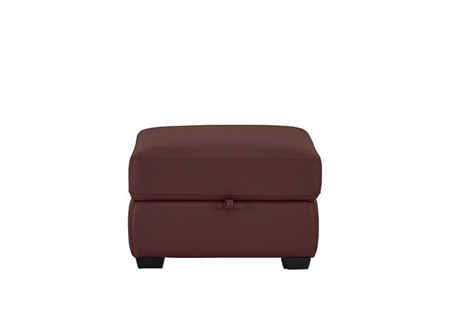 World of Leather - Compact Collection Petit NC Leather Storage Footstool - NC Deep Red