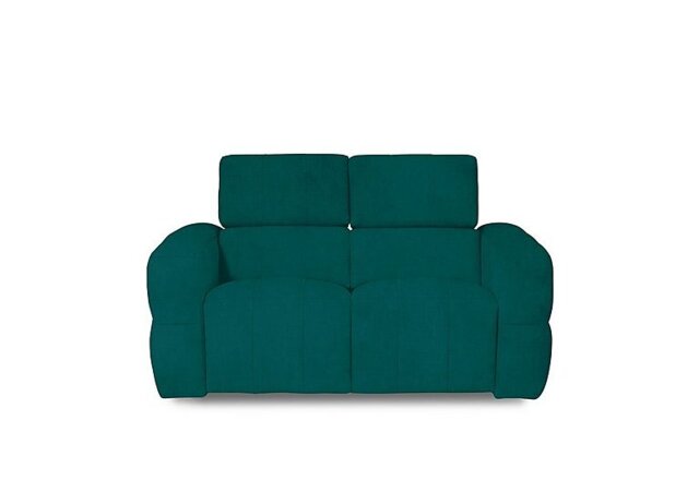 Cube Fabric 2 Seater Power Recliner Sofa with Power Headrests - Opulence Teal