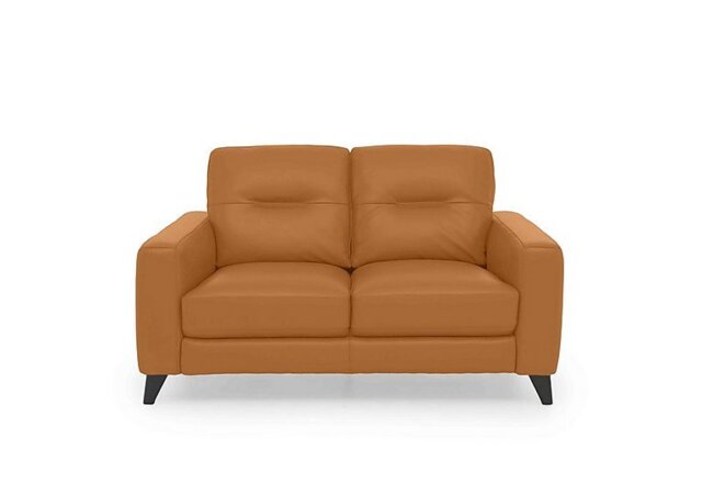 World of Leather - Jules 2 Seater Leather Sofa - NC Honey Yellow