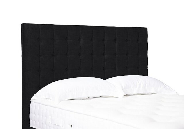 Artisan Collection Dot Medium Floor Standing Headboard - Single - Plush Ebony