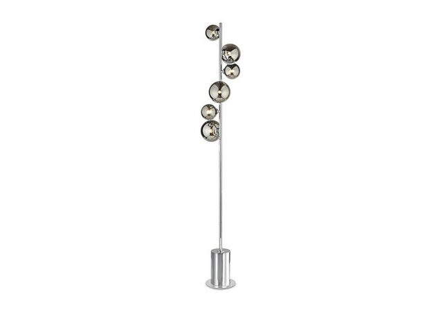 Spiral 6 Light Floor Lamp - Smoked