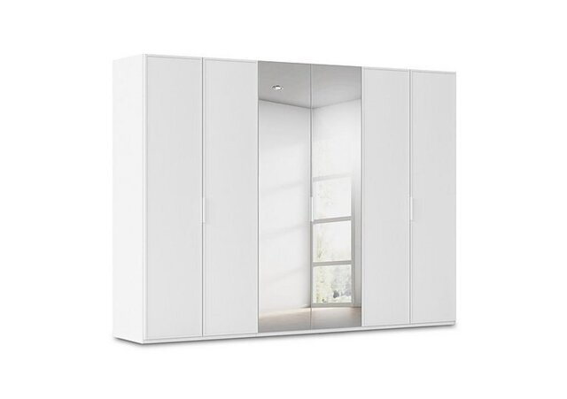 Rauch - Cadre 301cm 6 Door Hinged Wardrobe with 2 Mirror Doors - Alpine White