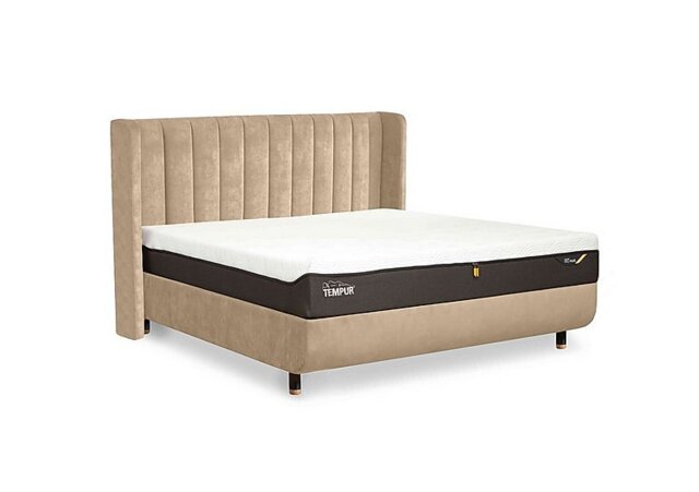 TEMPUR - Arc Disc Bed Frame with Lodret Headboard - King Size - Matt Black