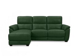 World of Leather - Saffron Leather 3 Seater Power Recliner Sofa with Storage Left Hand Facing Chaise End