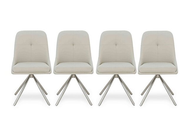 Avorio Set of 4 Swivel Dining Chairs