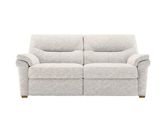 G Plan - Seattle 3 Seater Fabric Sofa with Wooden Feet - Rush Cream