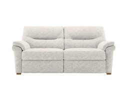 G Plan - Seattle 3 Seater Fabric Sofa with Wooden Feet - Rush Cream