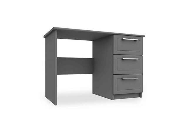London Bedrooms - Bexley 3 Drawer Dressing Table - Dust Grey Gloss