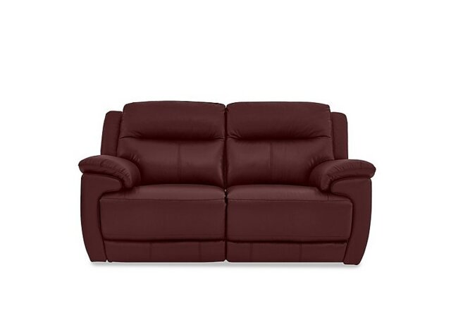 World of Leather - Touch 2 Seater NC Leather Power Recliner Sofa - NC Deep Red