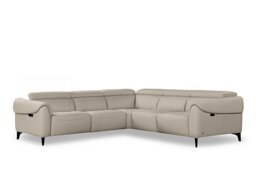 Nicoletti - Nicole Large Leather Power Recliner Corner Sofa with Power Headrests and Power Lumbar