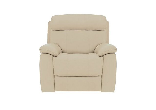 World of Leather - Moreno NC Leather Armchair with Manual Recliner - NC Bisque