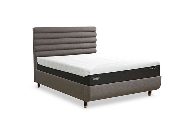 TEMPUR - Arc Disc Ottoman Bed Frame with Vectra Headboard - King Size - Black & Gold