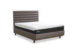 TEMPUR - Arc Disc Ottoman Bed Frame with Vectra Headboard - King Size - Black & Gold