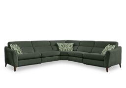 Moderna Large Power Recliner Corner Sofa with Power Telescopic Headrests