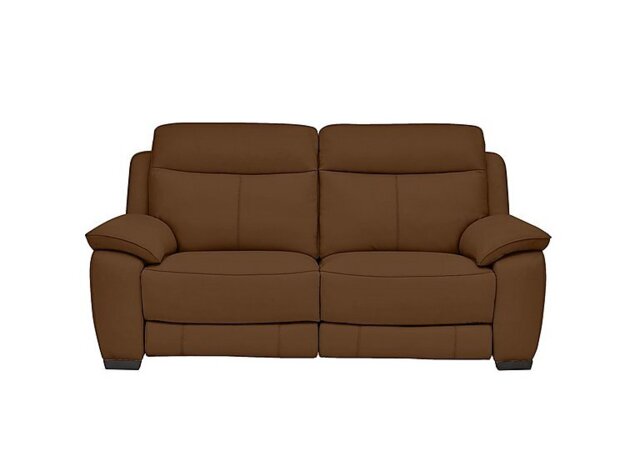 World of Leather - Starlight Express 2 Seater NC Leather Recliner Sofa with Power Headrests - Pecan Brown