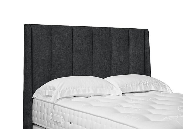 Artisan Collection Ryo High Floor Standing Headboard - Double - Tweed Charcoal