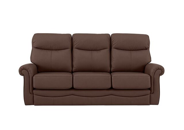 G Plan - Avon 3 Seater Leather Sofa - No Recliner - Capri Oak