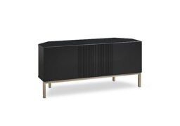 Delta Corner TV Unit with Smart LED Lighting - Black