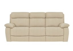World of Leather - Moreno 3 Seater NC Leather Sofa with Power Recliner - NC Bisque
