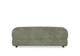 Nest Large Fabric Storage Footstool - Olive Green
