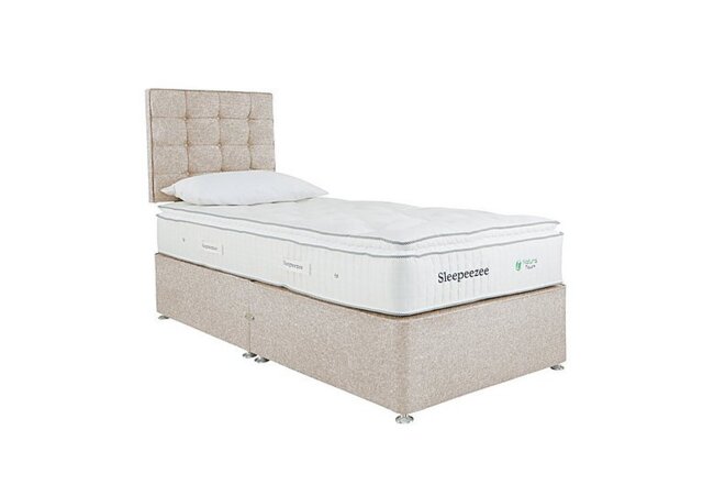 Sleepeezee - Natural Touch 2000 Pillowtop Divan Set - Single - Tweed Cream