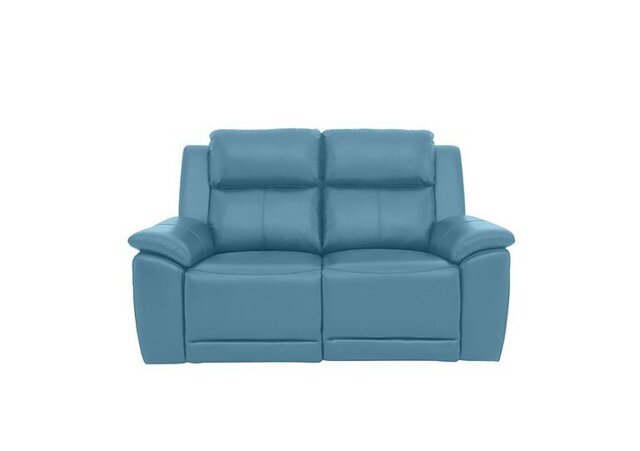 Utah 2 Seater Leather Power Recliner Sofa - Blu