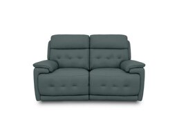 World of Leather - Brescia NC Leather 2 Seater Sofa with Power Recliner - NC Lake Green