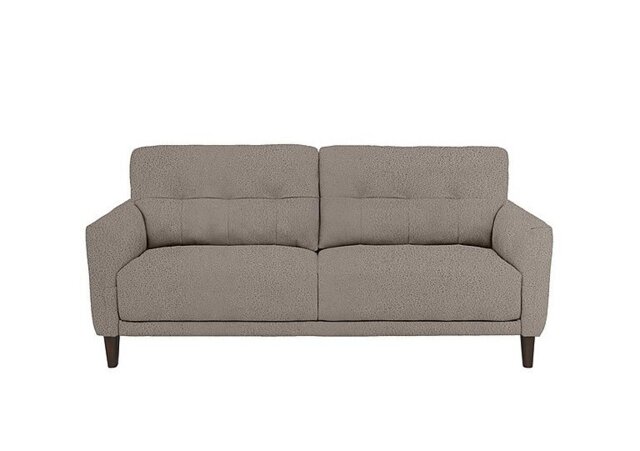 Uno Fabric 3 Seater Sofa - Silver