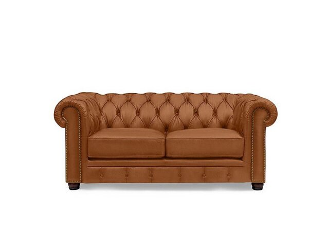 At The Helm - Shackleton 2 Seater Leather Chesterfield Sofa - Windsor Tan - Sofas and Armchairs - In Time for Christmas