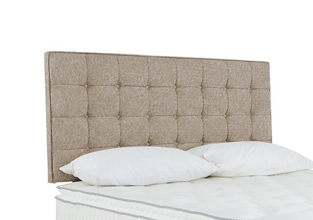 Sleepeezee - Bowmore Floor Standing Headboard - King Size - Tweed Biscuit