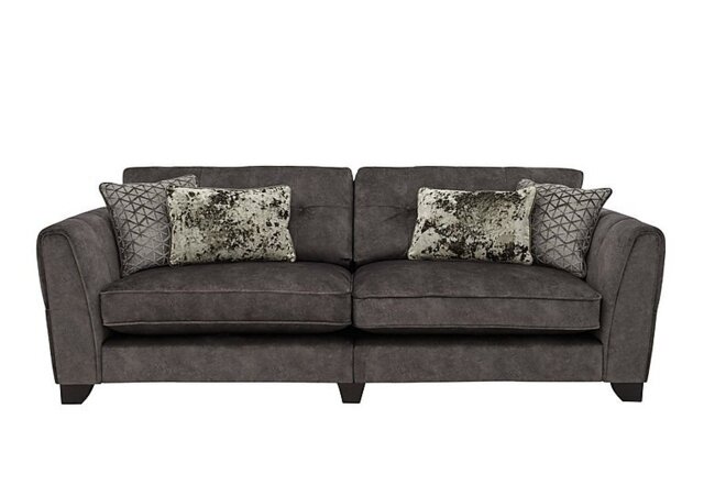 Ariana 4 Seater Fabric Classic Back Split Frame Sofa - Dapple Mink