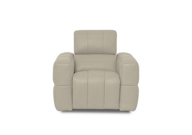 Cube Leather Power Recliner Chair with Power Headrest