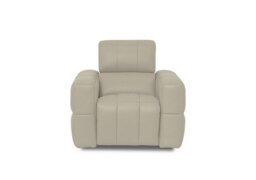 Cube Leather Power Recliner Chair with Power Headrest