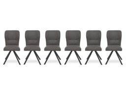 Terra Set of 6 Fabric Swivel Dining Chairs