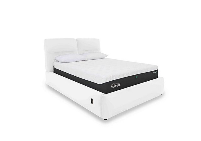 World of Leather - Stark Leather Electric Ottoman Bed Frame - King Size - BV Star White