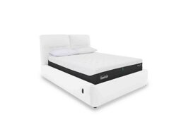 World of Leather - Stark Leather Electric Ottoman Bed Frame - King Size - BV Star White