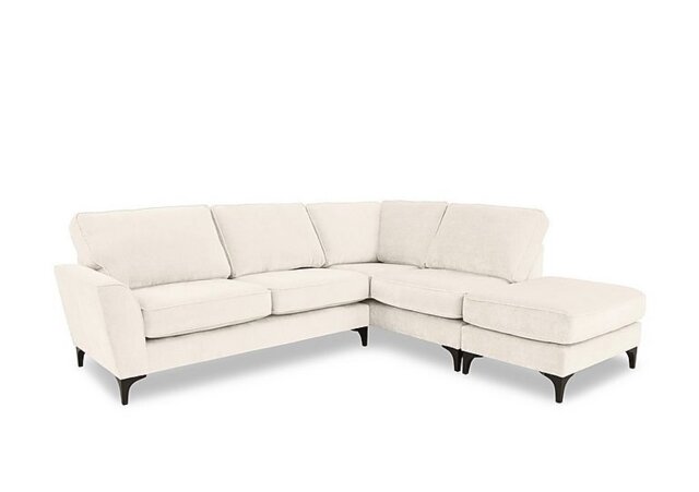 Primrose Classic Back Right Hand Facing Corner Sofa with Footstool - Coconut