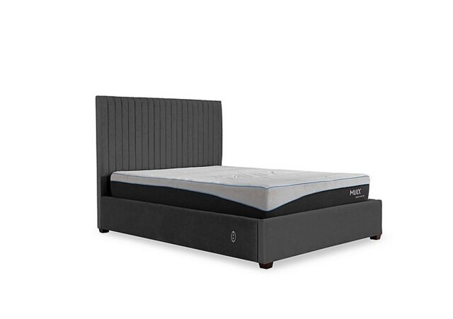 Sam 133cm Headboard Electric Ottoman Bed Frame - Super King - Savannah Coal