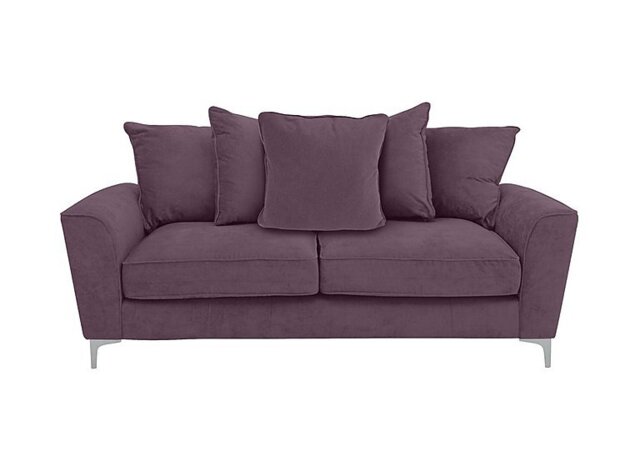Legend 3 Seater Scatter Back Fabric Sofa - Cosmo Plum