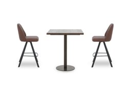 Jupiter Small Table with 2 Swivel Bar Stools