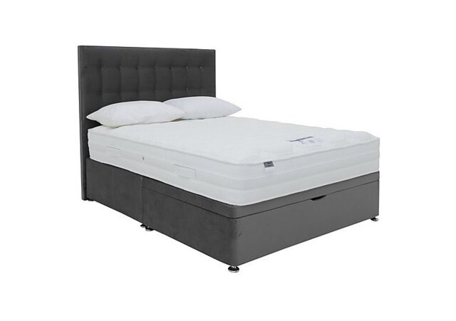 Silentnight - Eco Pocket Plus Half Ottoman Divan Set with 2 Drawers - Double - Luxury Charcoal