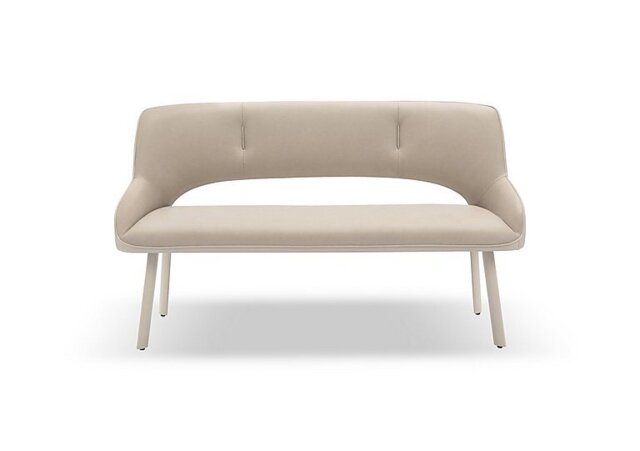 Tino Faux NC Leather High Back Dining Bench