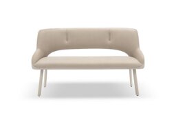 Tino Faux NC Leather High Back Dining Bench