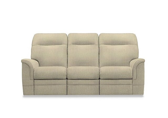 Parker Knoll - Hudson 23 Fabric 3 Seater Recliner Sofa with Headrests and Power Lumbar - Cromwell Natural - Sofas and Armchairs - In Time for Christmas