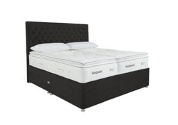 Sleepeezee - Natural Touch 3000 Pillowtop Zip and Link Divan Set with Continental Drawers - Tweed Charcoal