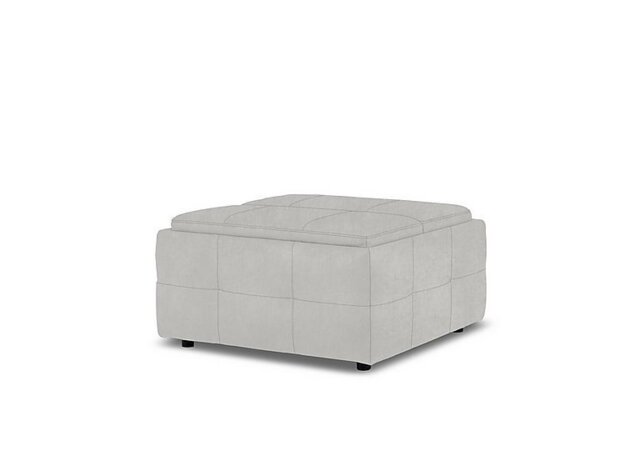 Monarch Fabric Tray Storage Footstool - Manhattan Stone
