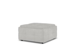 Monarch Fabric Tray Storage Footstool - Manhattan Stone